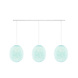 COTTON BALL LIGHTS Triple Hanging Lamp Ceiling - Oval Light Aqua COTTON BALL LIGHTS Triple Hanging Lamp Ceiling - Oval Light Aqua