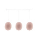 COTTON BALL LIGHTS Cotton Ball Lights Drievoudige hanglamp balk - Oval Pale Pink COTTON BALL LIGHTS Cotton Ball Lights Drievoudige hanglamp balk - Oval Pale Pink
