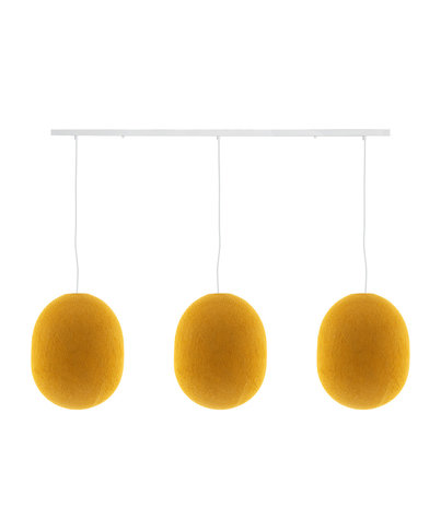 COTTON BALL LIGHTS Triple Hanging Lamp Ceiling - Oval Mustard COTTON BALL LIGHTS Triple Hanging Lamp Ceiling - Oval Mustard