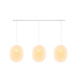 COTTON BALL LIGHTS Cotton Ball Lights Dreifach Pendelleuchte (am Balken) - Oval Shell COTTON BALL LIGHTS Cotton Ball Lights Dreifach Pendelleuchte (am Balken) - Oval Shell