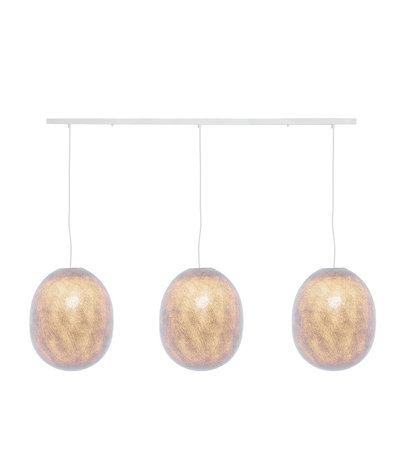 COTTON BALL LIGHTS Cotton Ball Lights Drievoudige hanglamp balk - Oval Stone COTTON BALL LIGHTS Cotton Ball Lights Drievoudige hanglamp balk - Oval Stone