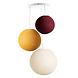 COTTON BALL LIGHTS Drievoudige hanglamp 3 punt - Honey Red COTTON BALL LIGHTS Drievoudige hanglamp 3 punt - Honey Red