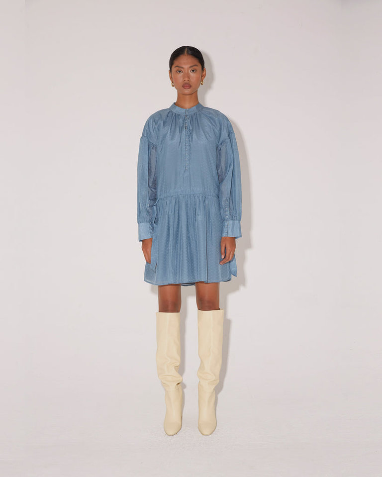 Magali Pascal // Anita Shirt Dress Stone Blue