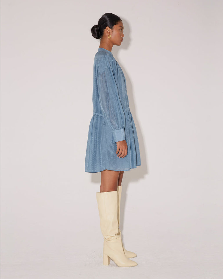 Magali Pascal // Anita Shirt Dress Stone Blue