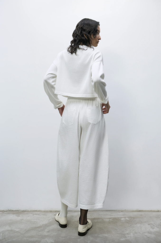 Cordera Cordera // Cotton cropped cardigan White