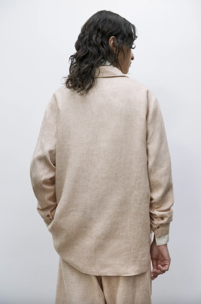 Cordera Cordera // Melange oversized linen blazer