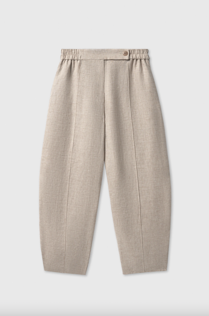 Cordera Cordera // Melange linen curved pants