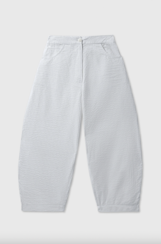 Cordera Cordera // Tubular curved pants White