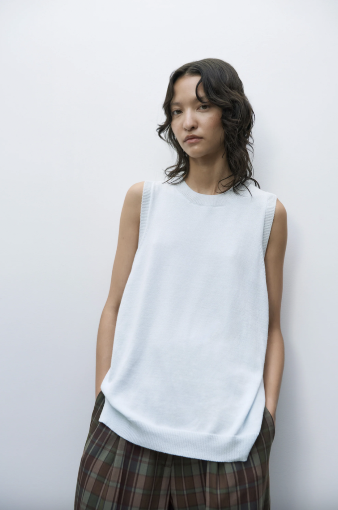 Cordera Cordera // Cotton tank top Glacier