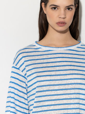 Linen striped t-shirt