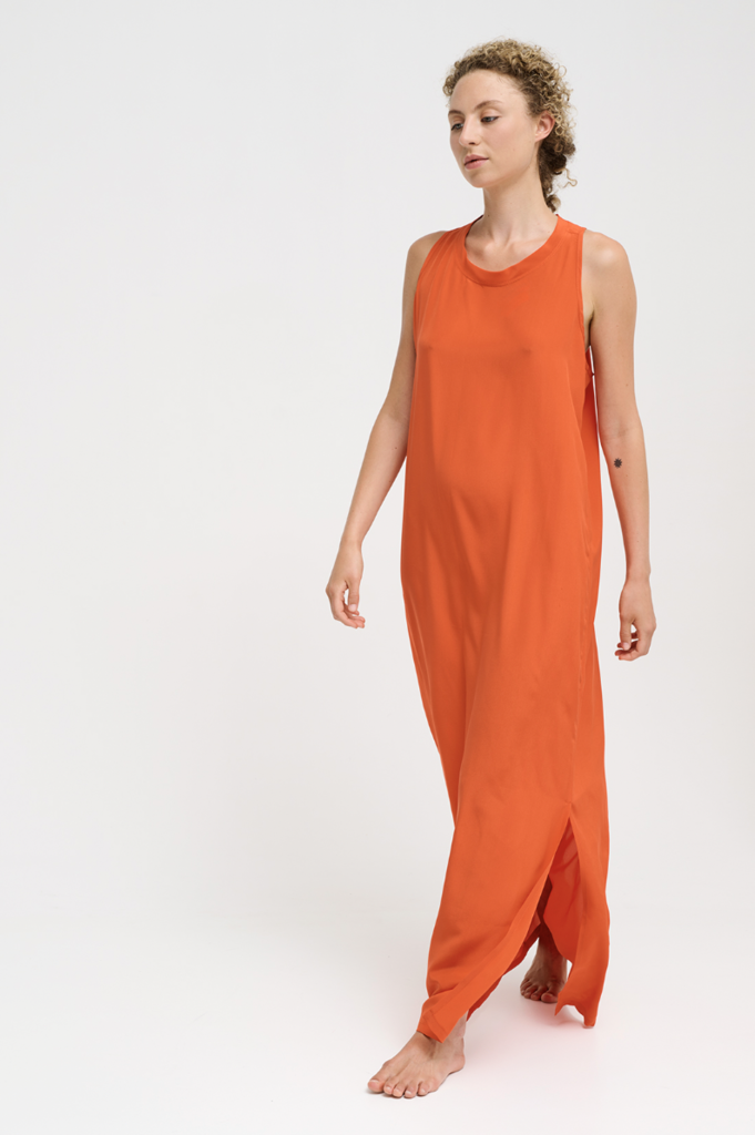 Monique van Heist Monique van Heist // Vokuhila dress Coral silk