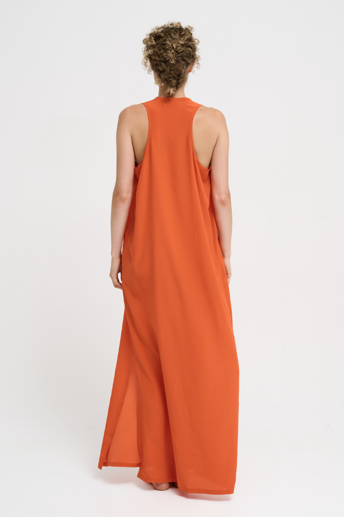 Monique van Heist Monique van Heist // Vokuhila dress Coral silk