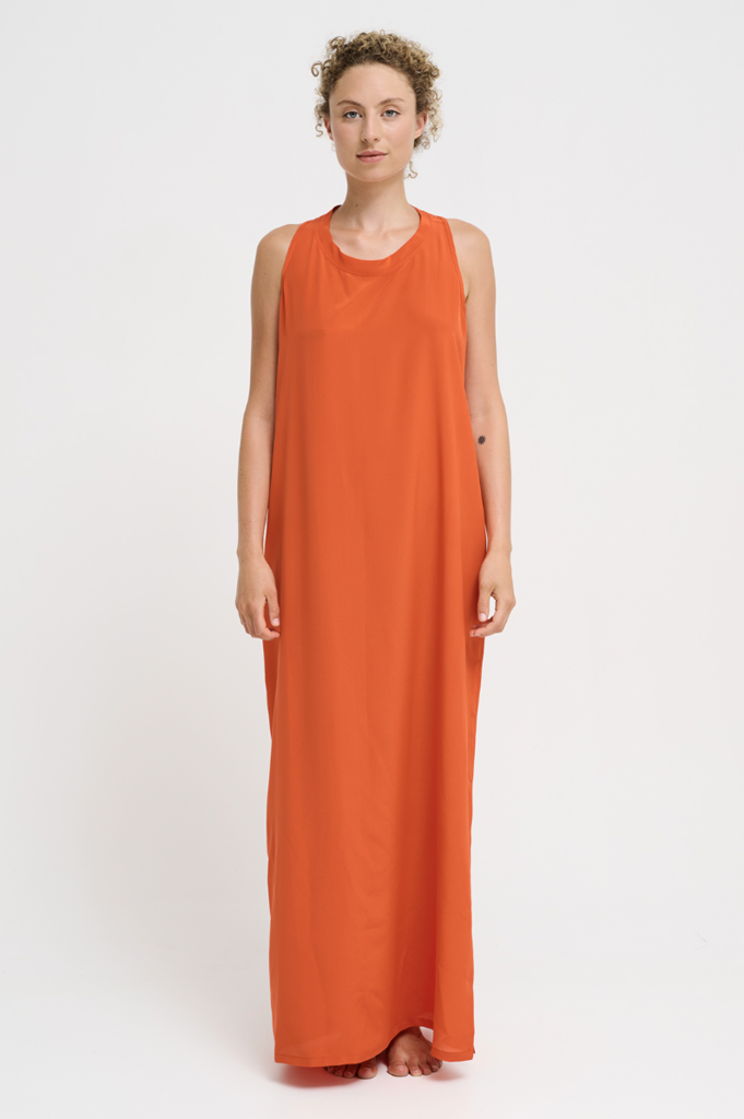 Monique van Heist Monique van Heist // Vokuhila dress Coral silk