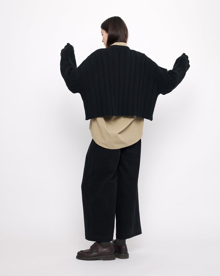 7115 7115 // Oversized Ribbed V-neck