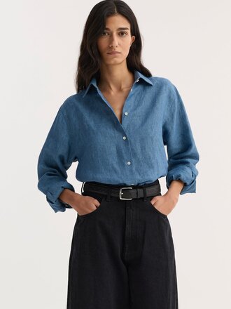 Róhe Classic chambray linen shirt