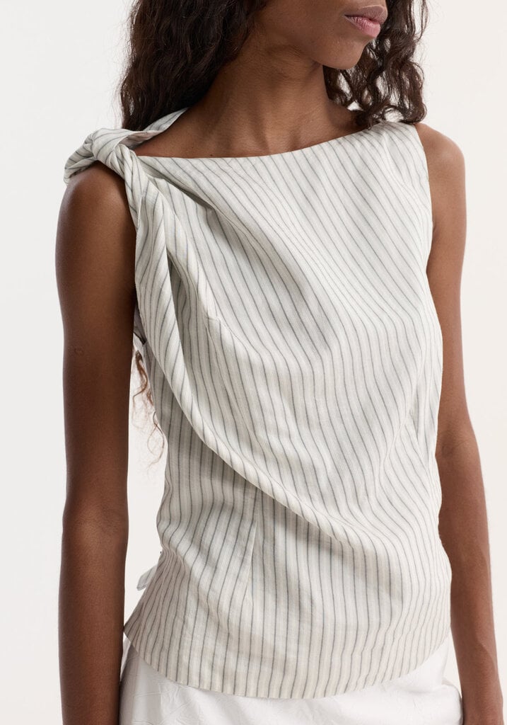 Róhe Róhe // Silk-blend draped top