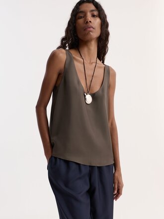 Róhe Silk scoop-neck top