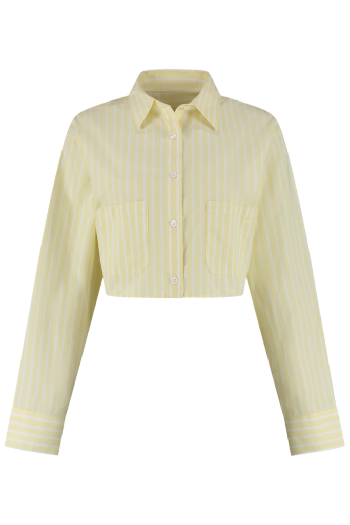 Lune Lune // Jada striped cropped blouse