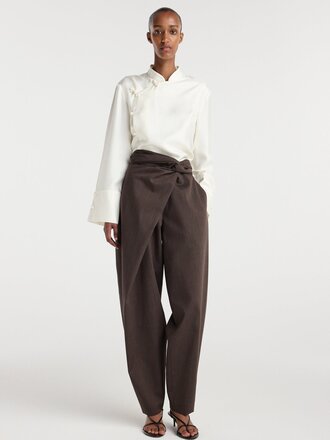 Róhe Sarong knot trousers