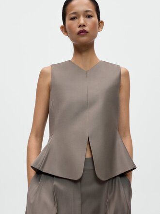 Cordera Tailored Peplum Vest