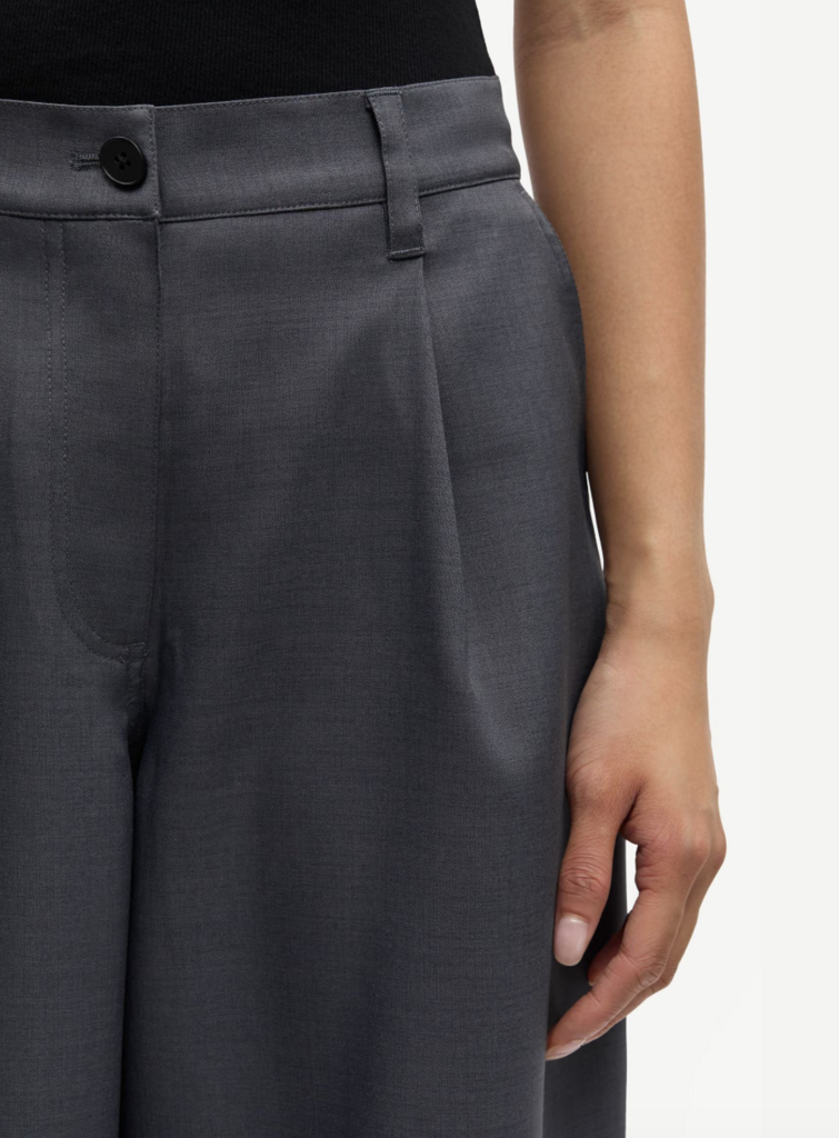 Samsoe Samsoe Samsoe Samsoe // Saharper Pleat Trousers Dark Grey Mel.