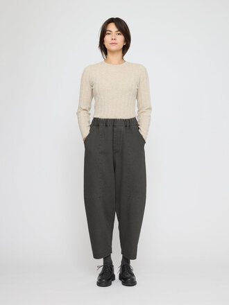 7115 Elastic Barrel Trouser Black