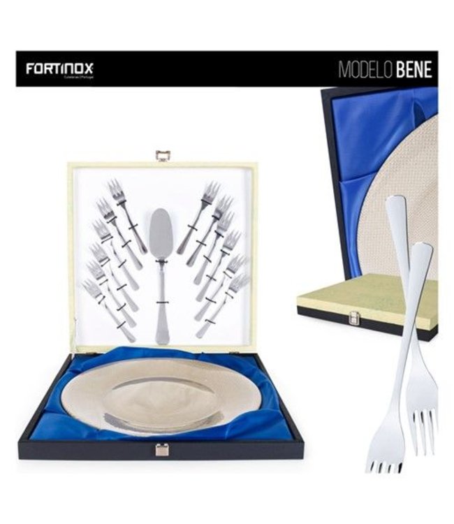 Taartschaal met bestek