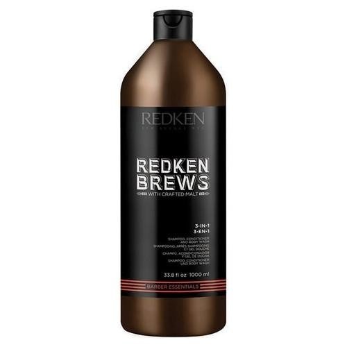 Redken Brews 3 in 1 Shampoo 1000ml 