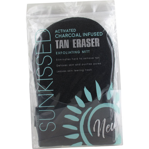 Sunkissed Activated Charcoal Infused Tan Eraser Exfoliating Mitt 