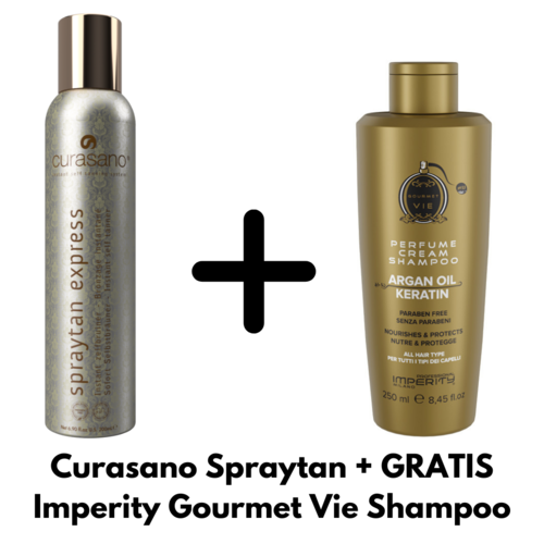 Curasano Spraytan 200ml + Gratis Imperity Gourmet Vie Shampoo Curasano Spraytan 200ml + Gratis Imperity Gourmet Vie Shampoo