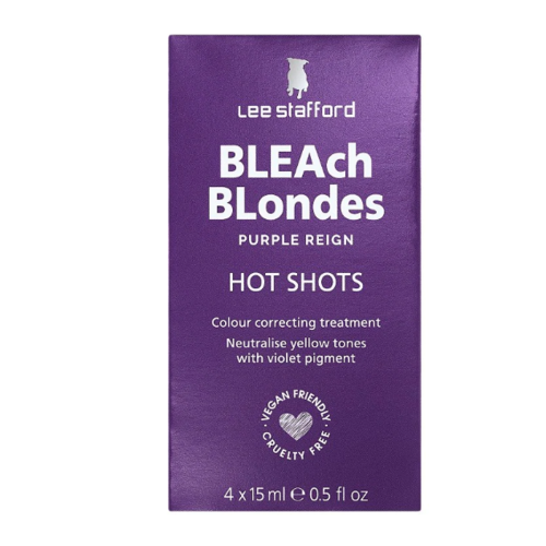 Lee Stafford Bleach Blondes Purple Reign Blonde Hot Shot Sachets 4 x 15ml 