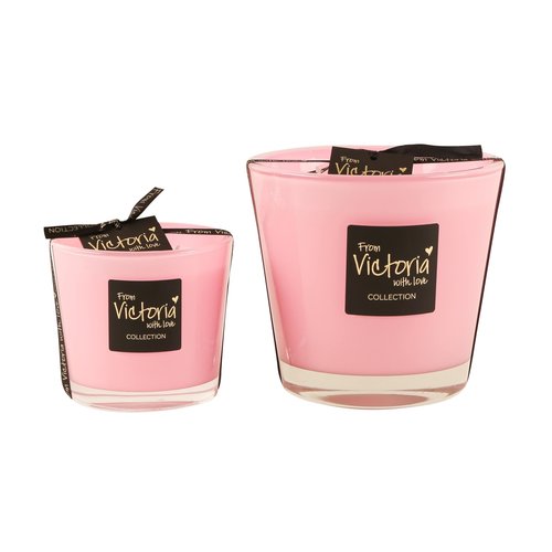 Victoria with Love Glossy Pink Small Scented Candle 