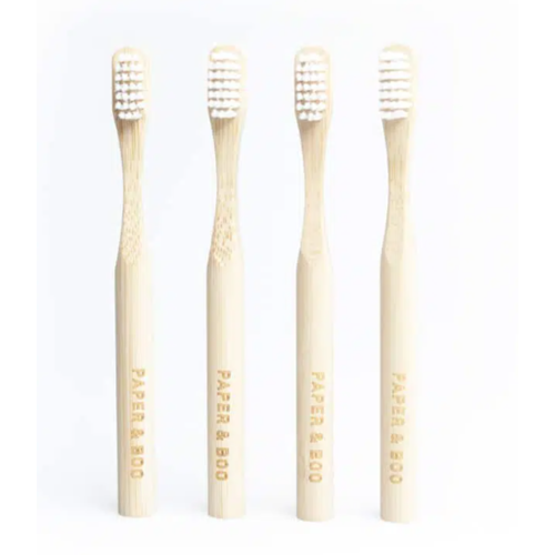 ShampooBars Brosses à dents en bambou pour enfants (4 pièces) 