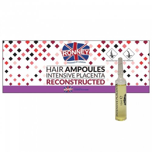 Ronney Professional Hair Ampoules Placenta Intensive 12x10ml Ronney Professional Hair Ampoules Placenta Intensive 12x10ml