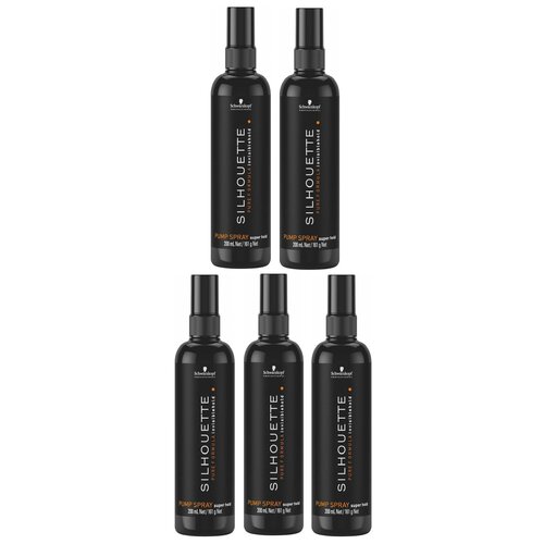 Spray à pompe Silhouette Super Hold, 5 x 200 ml PACK ÉCONOMIQUE ! 