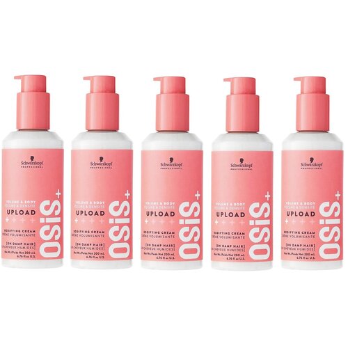 Schwarzkopf Crème volumatrice Osis Upload, 5 x 200 ml FORFAIT VALEUR ! 