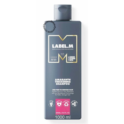 Label.M Shampoing A©paississant A  l'amarante, 1000 ml 