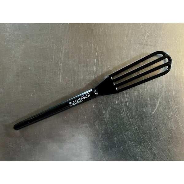 Verf-garde plat, Zwart van kleur (Roerstaafje)