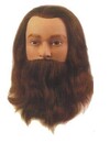 Oefenhoofd Leif, echt haar, bruin