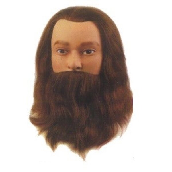 Oefenhoofd Leif, echt haar, bruin