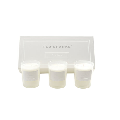 Ted Sparks Coffret cadeau de mini bougies Fresh Linen 