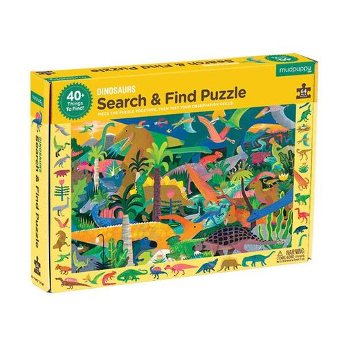 Mudpuppy Zoek & Vind Puzzel Dinosaurs - 64 stukjes Mudpuppy Zoek & Vind Puzzel Dinosaurs - 64 stukjes