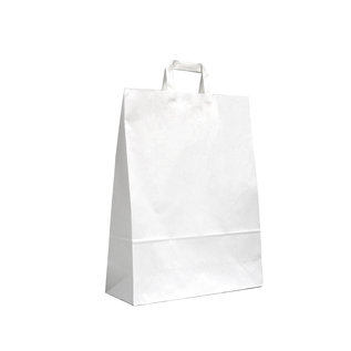 claerpack PHV Witte kraftzakken met een plat handvat 32 x 12 x 41 cm  250 zakken