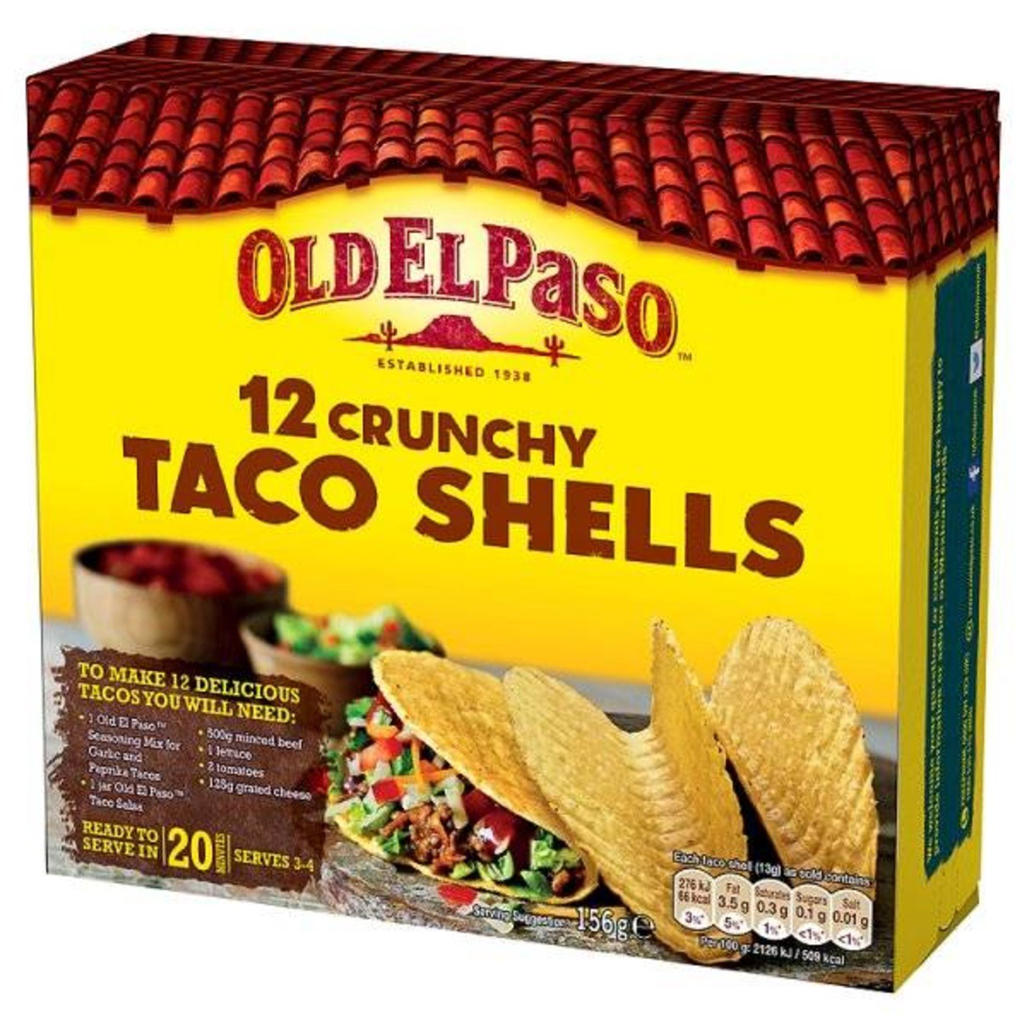 Old El Paso 12 Crunchy Taco Shells Mexican Selection Kellys Expat Shopping 0938