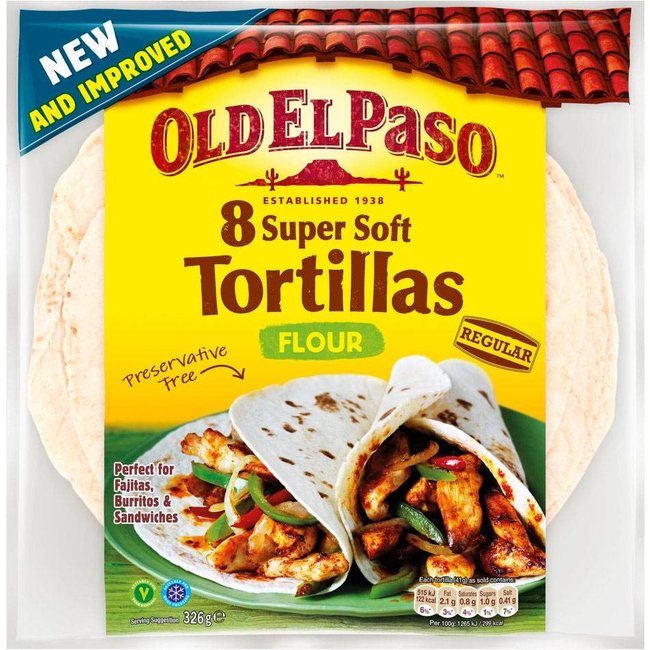 Old El Paso Flour Tortillas 8s