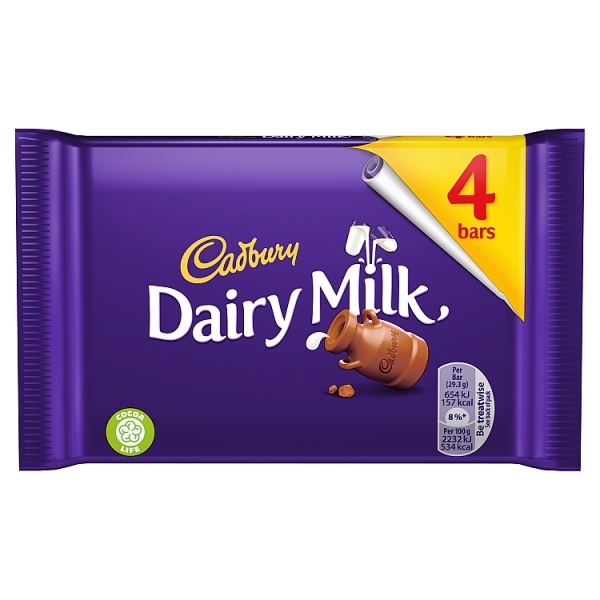 Cadbury Dairy Milk 4pk Chocolate Kellys Expat Shopping
