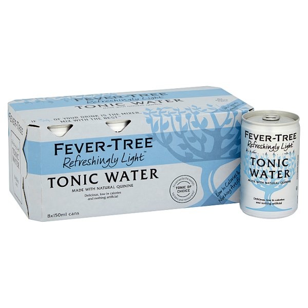 Fever Tree 8pk Refreshingly Light Tonic Water 8 Tonic Cans Kellys