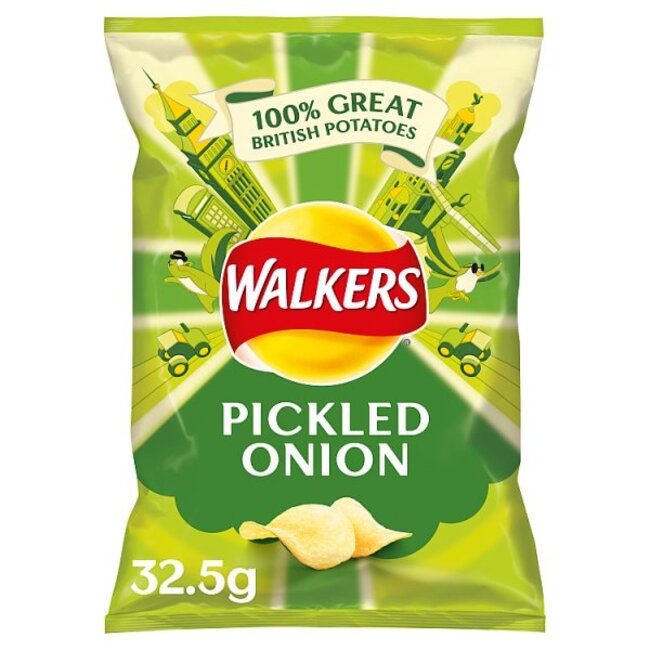 Walkers Pickled Onion Crisps 32.5gr | THT: 15-11-2025