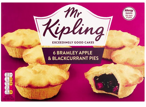 Mr Kipling Bramley Apple & Blackcurrant Pies 6 Pack | High Tea - Kellys