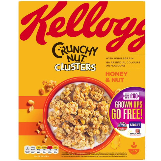 Kellogg's Kellogg's Crunchy Nut Honey Nut Clusters 450g